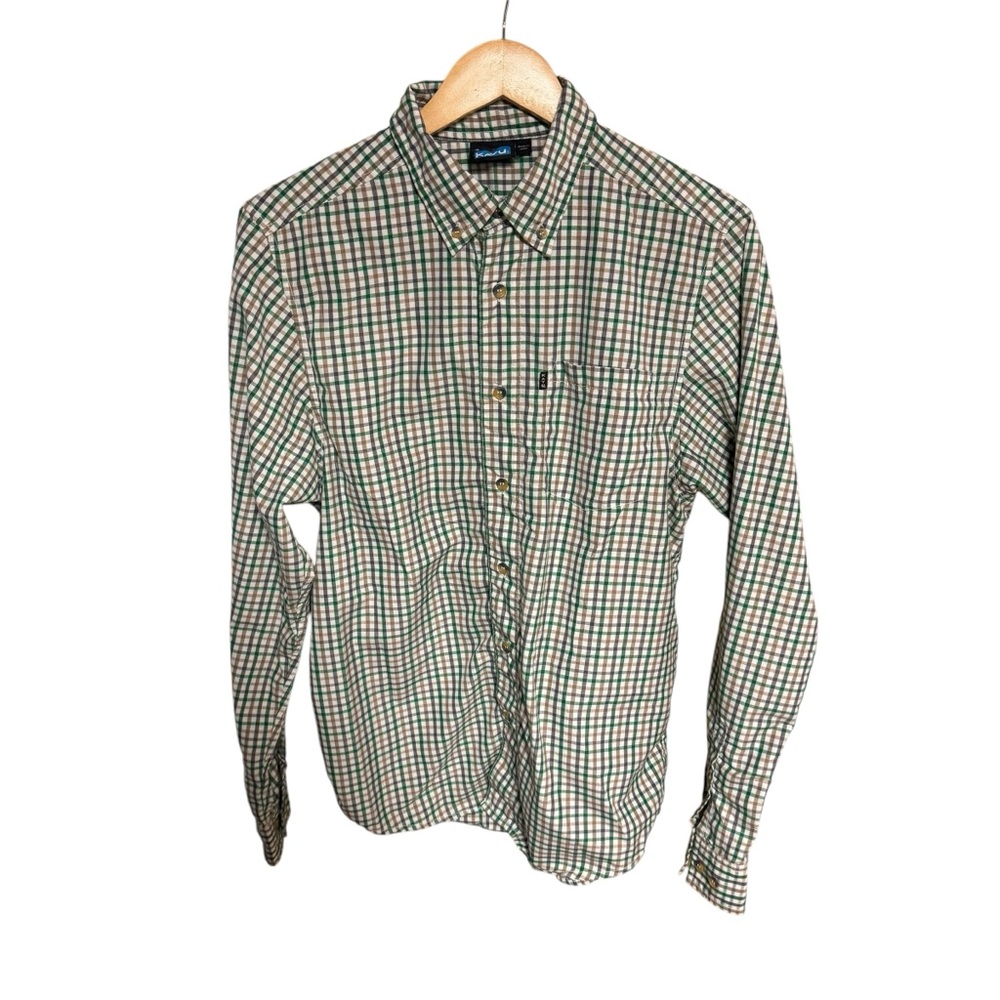 Kavu men’s plaid size small‎ button down long sleeve shirt